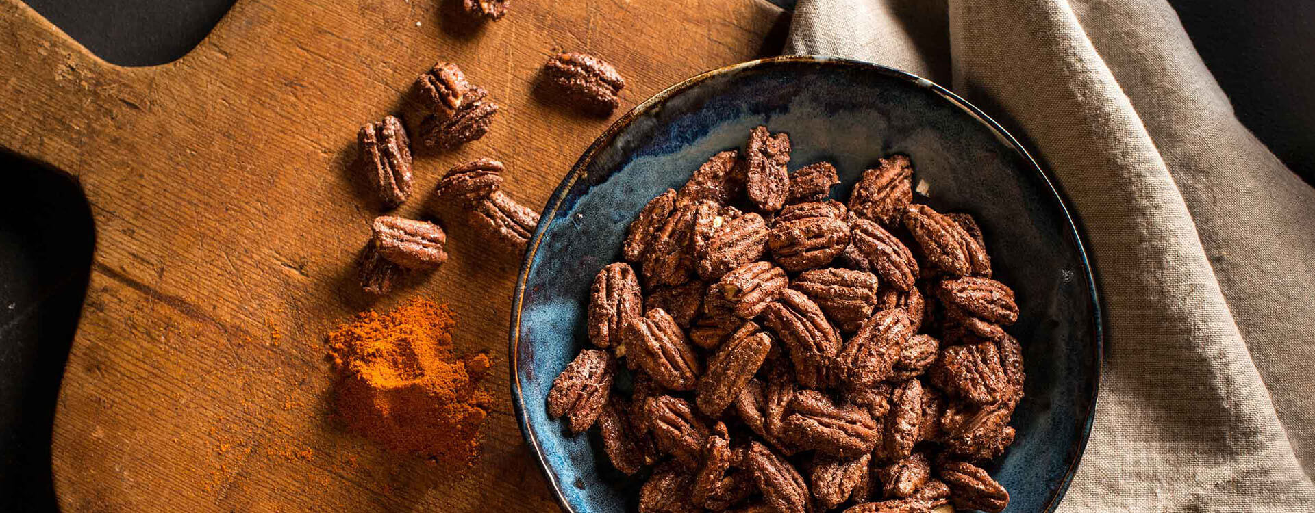 Mexican Hot Chocolate Roasted Pecans